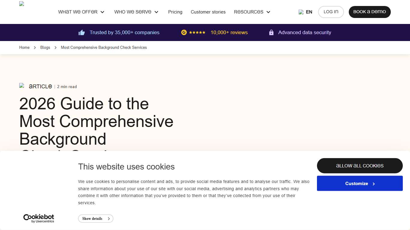 2026 Guide to the Most Comprehensive Background Check Services